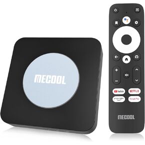 Android 11.0 TV Box, MECOOL KM2 Plus 2GB 16GB Smart TV Box with Netflix Certified, Google Assistant Dolby Atmos, TV Box 4K Support AV1, 2.4G/5G, Ethernet, WiFi 5, BT 5.0 with Amlogic S905X4 (Black)