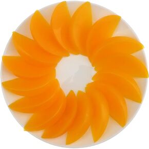 20 PCS Artificial Yellow Peach Slice Fake Fruit Slices Home Table Cabinet Decoration