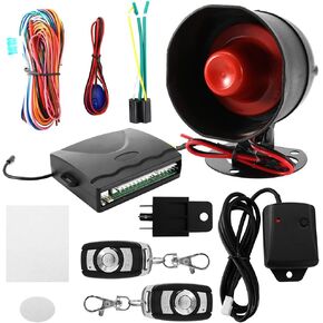 Fydun Car Alarm System with Remote Start Push to Engine Start Stop Button 12V Universal Start Stop Lock Anti-Theft Protection