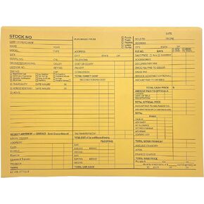 EZ Line Printed Vehicle Deal Record Envelopes 9x12 Jackets 100 Pack (Light Blue Detailed) in Kuwait