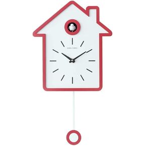 SHISEDECO Modern Cucu Wall Clock Striking Small Cute Bird, Natural Bird Voices or Cuckoo Call, Simple Fashion Wood Creative Pendulum Clocks, Unique Home Decoration for Living Room, Kitchen. (Gray)