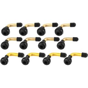 12 Pcs Universal PVR50 PVR60 PVR70 Tubeless Tire Valve Stem - Cars RV Bicycles Motorcycles Trailers Tubeless Tire Valve - Stainless Steel Gold Tone