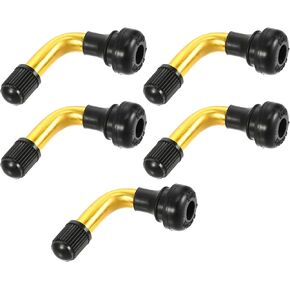 5 Pcs Universal PVR50 Tubeless Tire Valve Stem - Cars RV Bicycles Motorcycles Trailers Tubeless Tire Valve - Stainless Steel Gold Tone