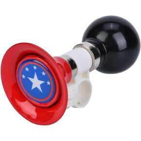 Bike Bell, Metal Rubber Loud Children Bicycle Horn Warning Alarm Horn Bicycle Bell Horn Bell Ball Trumpet Alarm for Boys Girls Accessory(Red)