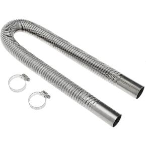60cm 24mm Exhaust Pipe Parking Air Heaters with Clamps Double Stainless Steel