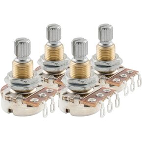 Musiclily Pro Brass Thread Mini Metric Sized Control Pots A500K Audio Taper Potentiometers for Guitar (Set of 4)