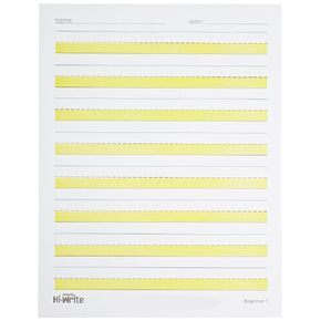 089661 Hi-Write Beginner Paper, Level 1, Pack of 100, Yellow/White