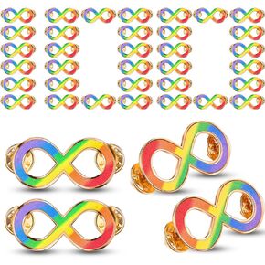 Henoyso Rainbow Autistic Pride Pin Neurodiversity Pin Bulk Autism Infinity Lapel Pin Celebrate Neurodiversity Autism Acceptance Neurodivergent Pride Pin(100 Pcs) in Kuwait