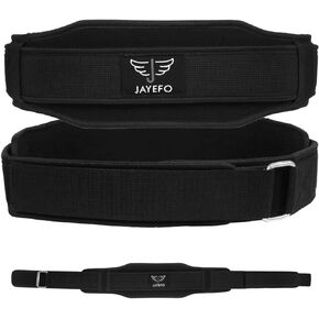 Jayefo Sports Weight Lifting Belt - Weight Belt for Workout, Deadlift and Squat - GYM Lifting belt for Men and Women for Back Support - Adjustable Size - Black