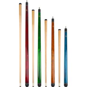 Set of Aska Mixed Length Cues LS, Canadian Hard Rock Maple Billiard Pool Cue Sticks, Short, Kids Cues