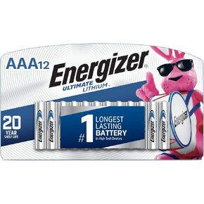 Energizer AAA Batteries, Triple A Lithium, 4 Count (Pack of 2)