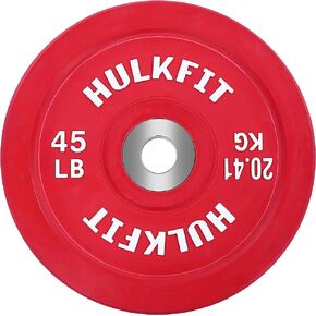 لوحة وزن ممتصة للصدمات على الطراز الأولمبي مقاس 2 بوصة من HulkFit مع مطاط ممتص للصدمات منخفض الارتداد للأثقال والألواح لتدريب القوة فقط - متعدد الألوان