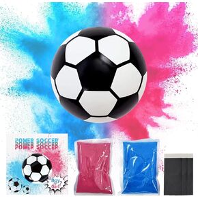Gender Reveal soccer ball Powder Kit 1blue&1pink Crazy Gender Reveal Ideas Exploding Soccer Balls Kit Gender RevealExploding Soccer Balls Kit Party Baby Shower Supplies for Boy or Girl Reveals