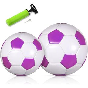 Deekin 2 PCS Soccer Ball Size 2 Size 3 Kids Indoor Soccer Ball with Pump Back to School Sports Gift for Training Practice Game