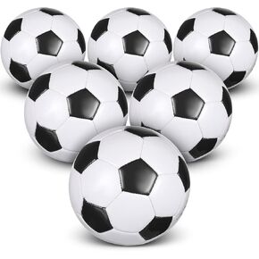 Deekin 6 Pcs Soccer Ball Bulk with Pump Teamwork Outdoor Sport Soccer Ball Bulk Game Training Soccer Ball for School Sport Teen Adult Child in Kuwait