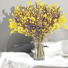 Natural Dried Baby's Breath Lavender Flowers Bouquet, Valentines Day Decor Gifts, Real Gypsophila Bulk for Wedding,Home Decor, Flower Arrangement, DIY, Party,Table Vase