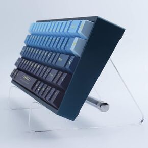 Hyekit Keyboard Stands 3-Tier Mechanical Keyboard Display Stand Transparent Super Thick Acrylic Frame Holder Stand Gaming Keyboard Plate Holder Display Stand