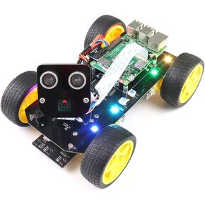 Freenove Mecanum Wheel Car Kit for Raspberry Pi 5 4 B 3 B+ B A+, Face Tracking, Line Tracking, Light Tracing, Obstacle Avoidance, Colorful Light, Ultrasonic Camera Servo (Raspberry Pi NOT Included)