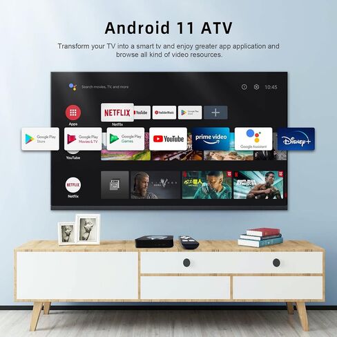 Android 11.0 TV Box, MECOOL KM2 Plus 2GB 16GB Smart TV Box with Netflix Certified, Google Assistant Dolby Atmos, TV Box 4K Support AV1, 2.4G/5G, Ethernet, WiFi 5, BT 5.0 with Amlogic S905X4 (Black) in Saudi Arabia
