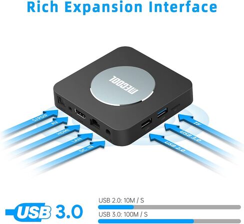 Android 11.0 TV Box, MECOOL KM2 Plus 2GB 16GB Smart TV Box with Netflix Certified, Google Assistant Dolby Atmos, TV Box 4K Support AV1, 2.4G/5G, Ethernet, WiFi 5, BT 5.0 with Amlogic S905X4 (Black) in Saudi Arabia