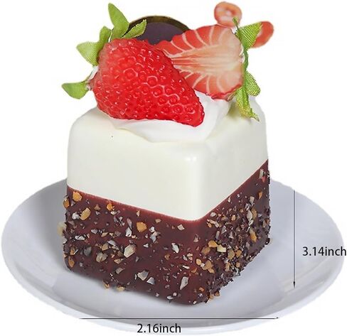 4 قطع من الكعك الاصطناعي الاصطناعي المختلط، نموذج تزيين الطعام، نموذج تزيين الطعام، دعائم صور المطبخ، كعكة مربعة in Kuwait