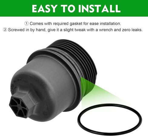 غطاء غطاء مبيت فلتر الزيت 68191350AA متوافق مع 2014-2021 Wrangler JK Cherokee Grand Cherokee Challenger Charger Durango Grand Caravan Journey 917-190... in Kuwait