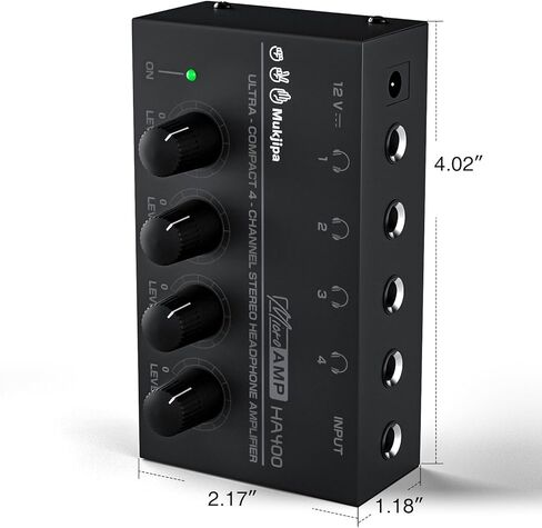 مضخم صوت ستريو SIX-4 بأربع قنوات، مضخم صوت ستريو معدني، مضخم صوت صغير لسماعات الرأس، مخرج سماعة رأس TRS ومدخل صوت TRS، SIX-4 in Kuwait