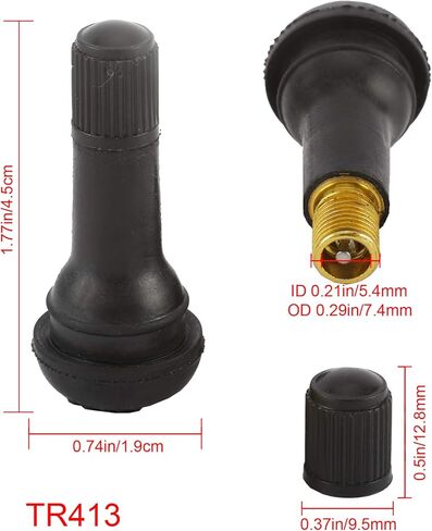 100 PCS TR413 and TR414 Snap-in Tire Valve Stem (50Pcs TR413 + 50Pcs TR414) in Kuwait