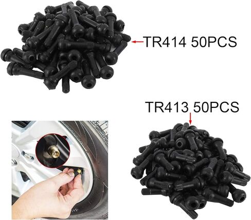 100 PCS TR413 and TR414 Snap-in Tire Valve Stem (50Pcs TR413 + 50Pcs TR414) in Kuwait
