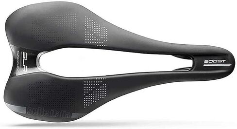 Selle Italia SLR Boost TM Superflow، سرج دراجة MTB ودراجة الطريق - للرجال والنساء، أسود in Kuwait