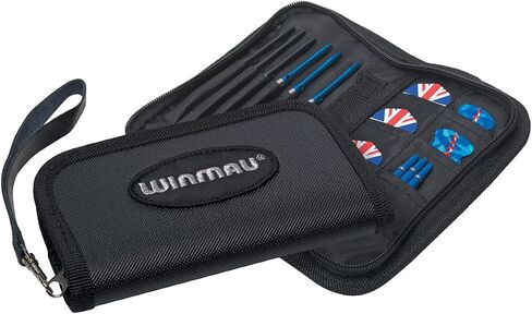 حافظة Winmau Super Darts والملحقات - محفظة - متينة - تحمل مجموعتين - أسود in Saudi Arabia