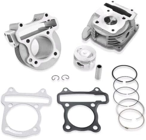 GY6 50cc-100cc مجموعة رأس الأسطوانة Assy 50 مللي متر تتحمل كبير مع صمامات 69 مللي متر لمحرك 139QMA 139QMB سكوتر الدراجة ATV Go Kart Quad in Kuwait