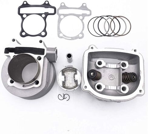 GY6 50cc-100cc مجموعة رأس الأسطوانة Assy 50 مللي متر تتحمل كبير مع صمامات 69 مللي متر لمحرك 139QMA 139QMB سكوتر الدراجة ATV Go Kart Quad in Kuwait