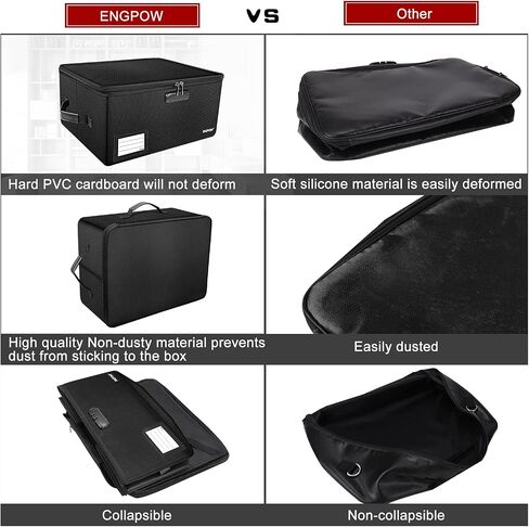 ENGPOW Fireproof Document Organizer Box with Lock,Collapsible Hard File Storage Box,Multi-Layer Waterproof Portable Travel Home Filing Storage Fireproof Safe for Important File,Cash,Letter/Legal Size in Saudi Arabia