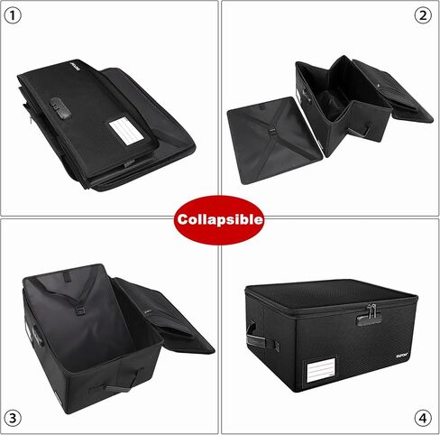 ENGPOW Fireproof Document Organizer Box with Lock,Collapsible Hard File Storage Box,Multi-Layer Waterproof Portable Travel Home Filing Storage Fireproof Safe for Important File,Cash,Letter/Legal Size in Saudi Arabia