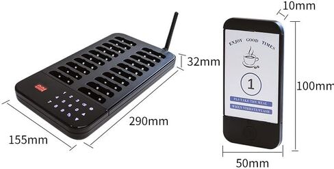 Restaurant Pager, Restaurant Pager System, 20 Pagers for Restaurants, Waterproof Wireless Paging Calling System Retaurant Waiting Buzzers, 1640ft Distance, Stop Button on Beeper in Saudi Arabia
