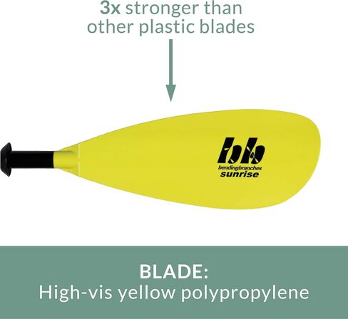 BENDING BRANCHES Sunrise Glass 2-Piece Snap-Button Kayak Paddle for Recreational Day Trips in Saudi Arabia