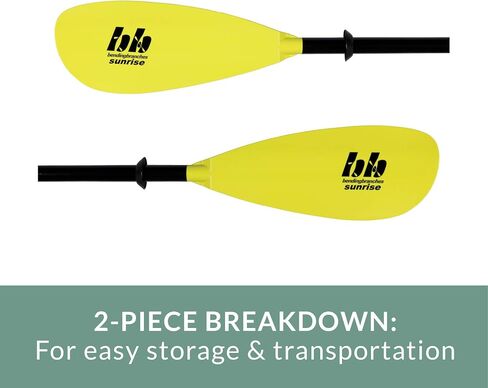 BENDING BRANCHES Sunrise Glass 2-Piece Snap-Button Kayak Paddle for Recreational Day Trips in Saudi Arabia