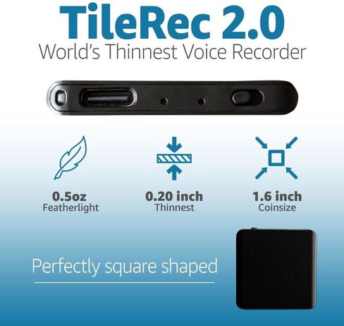 Voice Activated Recorder, 64 GB, 1150 Hours Recording Capacity, Records MP3 Audio, 30 Hours Continuous Recording, USB-C, Easy Operation, Metal Case – by Atto Digital in Saudi Arabia
