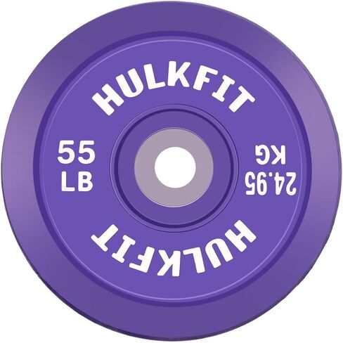 لوحة وزن ممتصة للصدمات على الطراز الأولمبي مقاس 2 بوصة من HulkFit مع مطاط ممتص للصدمات منخفض الارتداد للأثقال والألواح لتدريب القوة فقط - متعدد الألوان in Kuwait