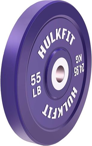 لوحة وزن ممتصة للصدمات على الطراز الأولمبي مقاس 2 بوصة من HulkFit مع مطاط ممتص للصدمات منخفض الارتداد للأثقال والألواح لتدريب القوة فقط - متعدد الألوان in Kuwait