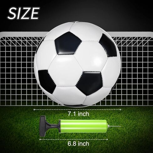 Deekin 6 Pcs Soccer Ball Bulk with Pump Teamwork Outdoor Sport Soccer Ball Bulk Game Training Soccer Ball for School Sport Teen Adult Child in Saudi Arabia