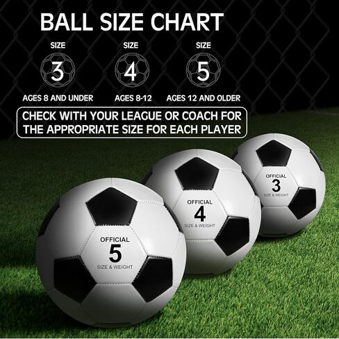 Deekin 6 Pcs Soccer Ball Bulk with Pump Teamwork Outdoor Sport Soccer Ball Bulk Game Training Soccer Ball for School Sport Teen Adult Child in Saudi Arabia
