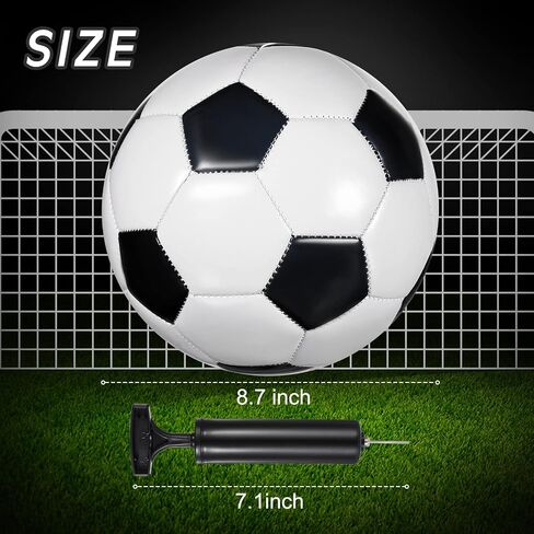 Deekin 6 Pcs Soccer Ball Bulk with Pump Teamwork Outdoor Sport Soccer Ball Bulk Game Training Soccer Ball for School Sport Teen Adult Child in Kuwait