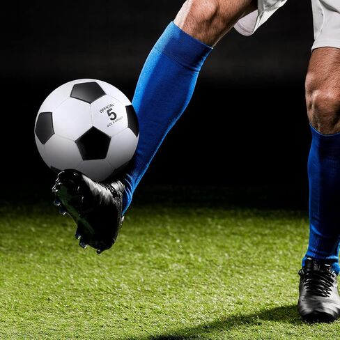 Deekin 6 Pcs Soccer Ball Bulk with Pump Teamwork Outdoor Sport Soccer Ball Bulk Game Training Soccer Ball for School Sport Teen Adult Child in Kuwait