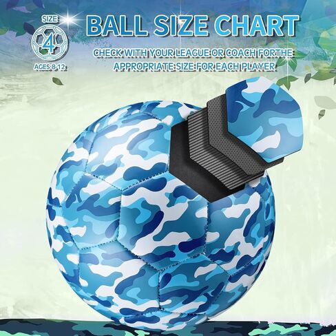Libima Camouflage Soccer Ball with Pump Official Size 4 Indoor Outdoor Colorful Soft Soccer Ball Toy for Boys Girls Game Play Practice Training Back to School Sport Gifts in Saudi Arabia