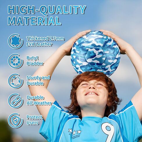 Libima Camouflage Soccer Ball with Pump Official Size 4 Indoor Outdoor Colorful Soft Soccer Ball Toy for Boys Girls Game Play Practice Training Back to School Sport Gifts in Saudi Arabia