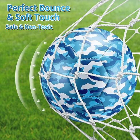 Libima Camouflage Soccer Ball with Pump Official Size 4 Indoor Outdoor Colorful Soft Soccer Ball Toy for Boys Girls Game Play Practice Training Back to School Sport Gifts in Saudi Arabia