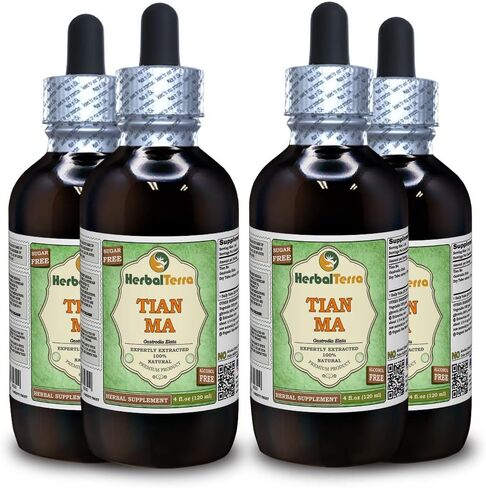 Tian Ma, Gastrodia (Gastrodia Elata) Tincture, Dried Tuber Powder Liquid Extract 2 oz in Kuwait