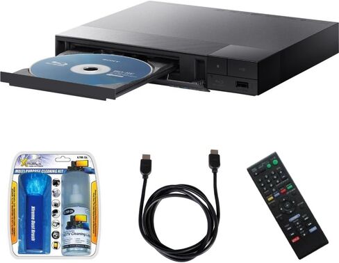 مشغل أقراص Blu-ray المتدفق من سوني BDP-S1700 مع مجموعة تنظيف وحزمة كابل HDMI in Kuwait